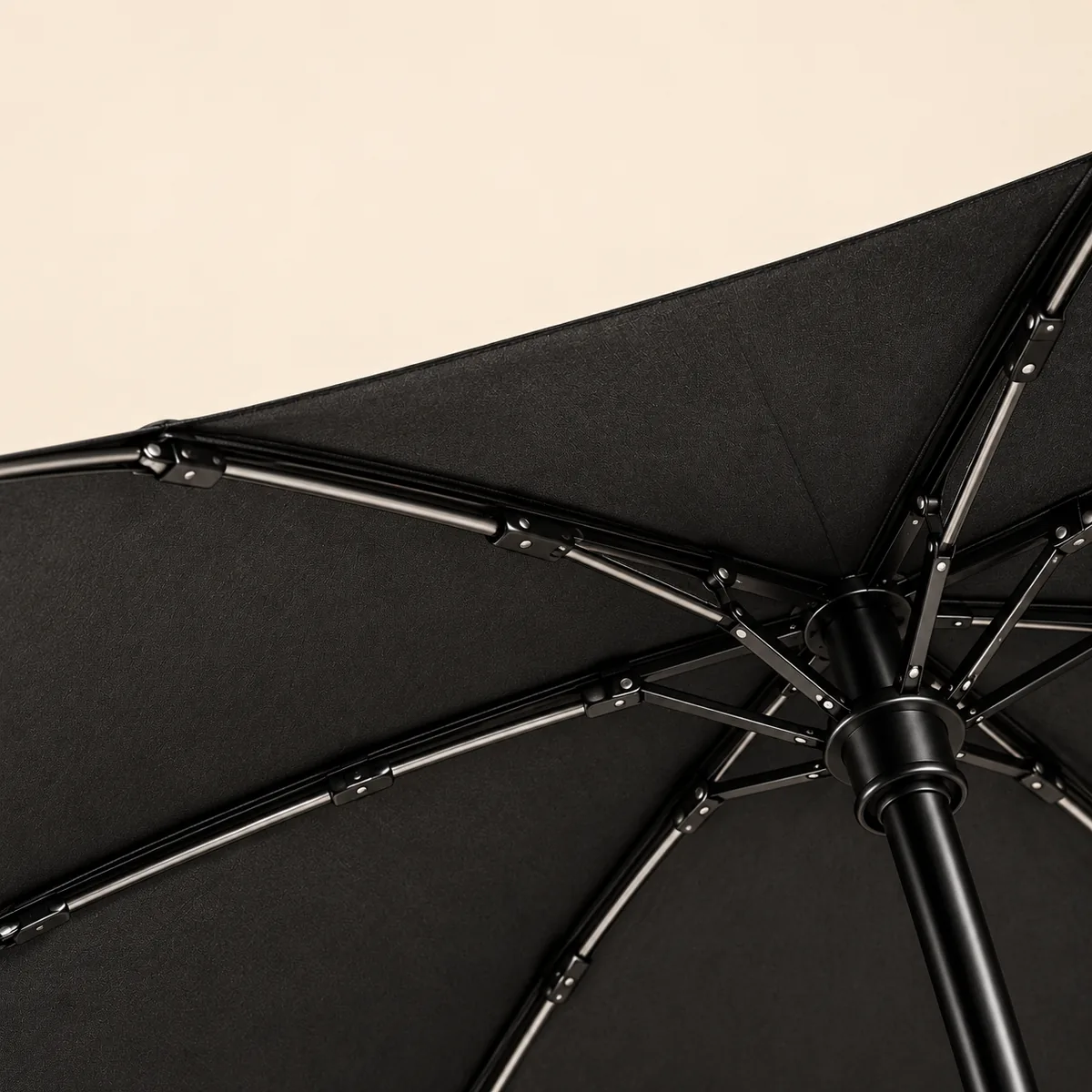 Haven Umbrella carbon fibre ribs from below