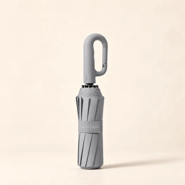 Haven Umbrella in Gray, folded