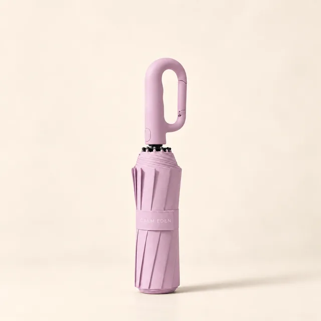 Haven Umbrella in Pink, folded
